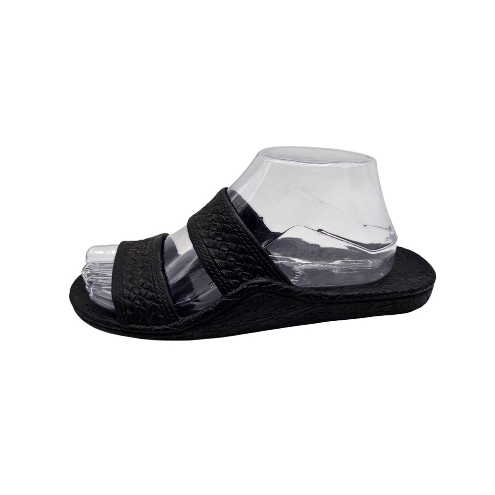 Pali Hawaii Sandals Womens Size 8 Black Rubber Slide Slip On Comfort Shoes